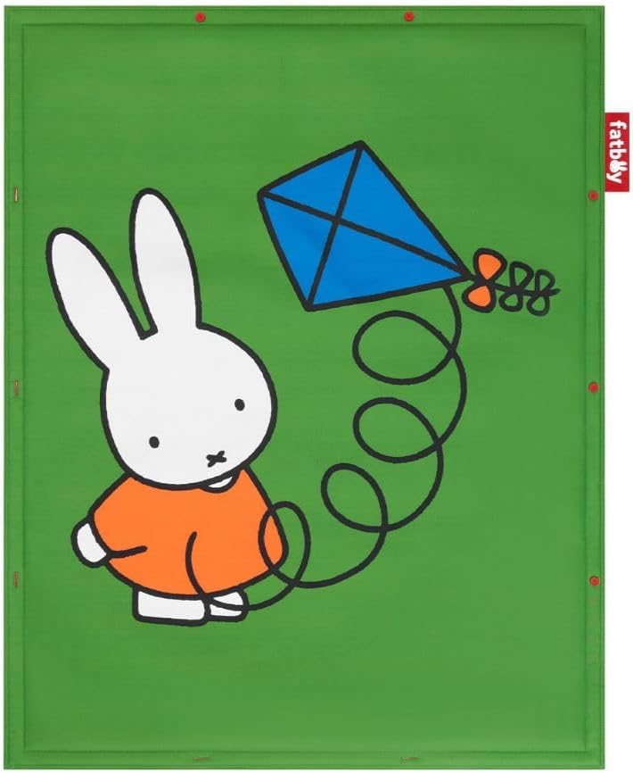 Fatboy Flying Carpet x Miffy | Non-slip bottom | UV-resistant | Easy to clean | Suitable for indoor and outdoor use | 100% Recycled polyester | Filling: foam padding | 180 x 140 cm - Green - Image 1